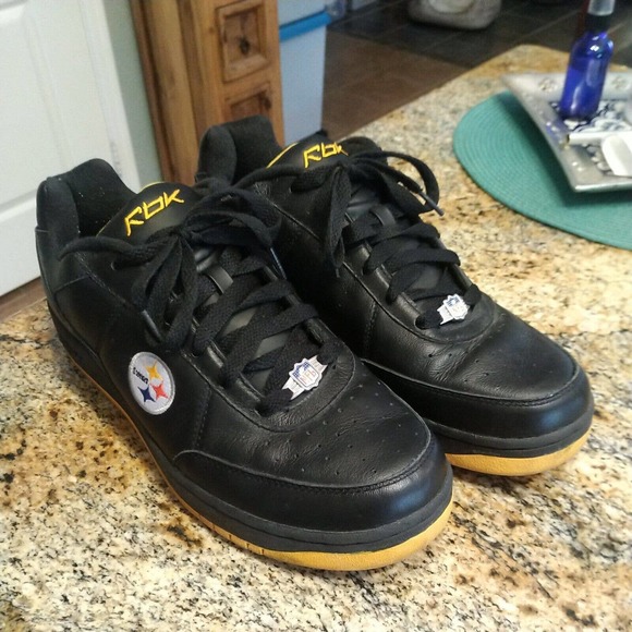 Rare Reebok Pittburgh Steelers NFL Official Shoes 12 Shoes Black Yellow main image 5